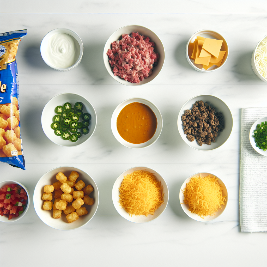 Nacho Cheese Tater Tot Casserole Recipe - Recipe Image