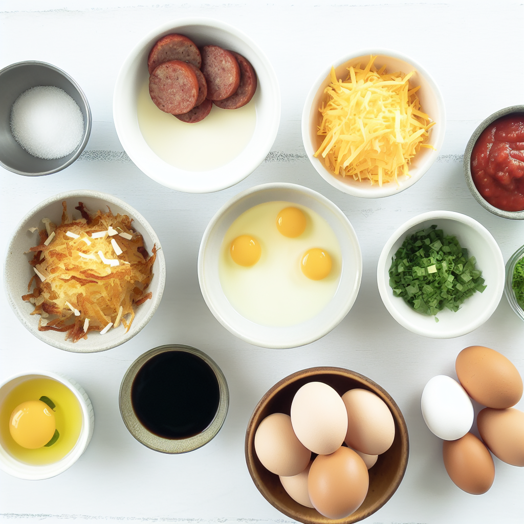 Hash Brown Breakfast Bowls with Sausage, Eggs, and Fresh Toppings Recipe - Recipe Image