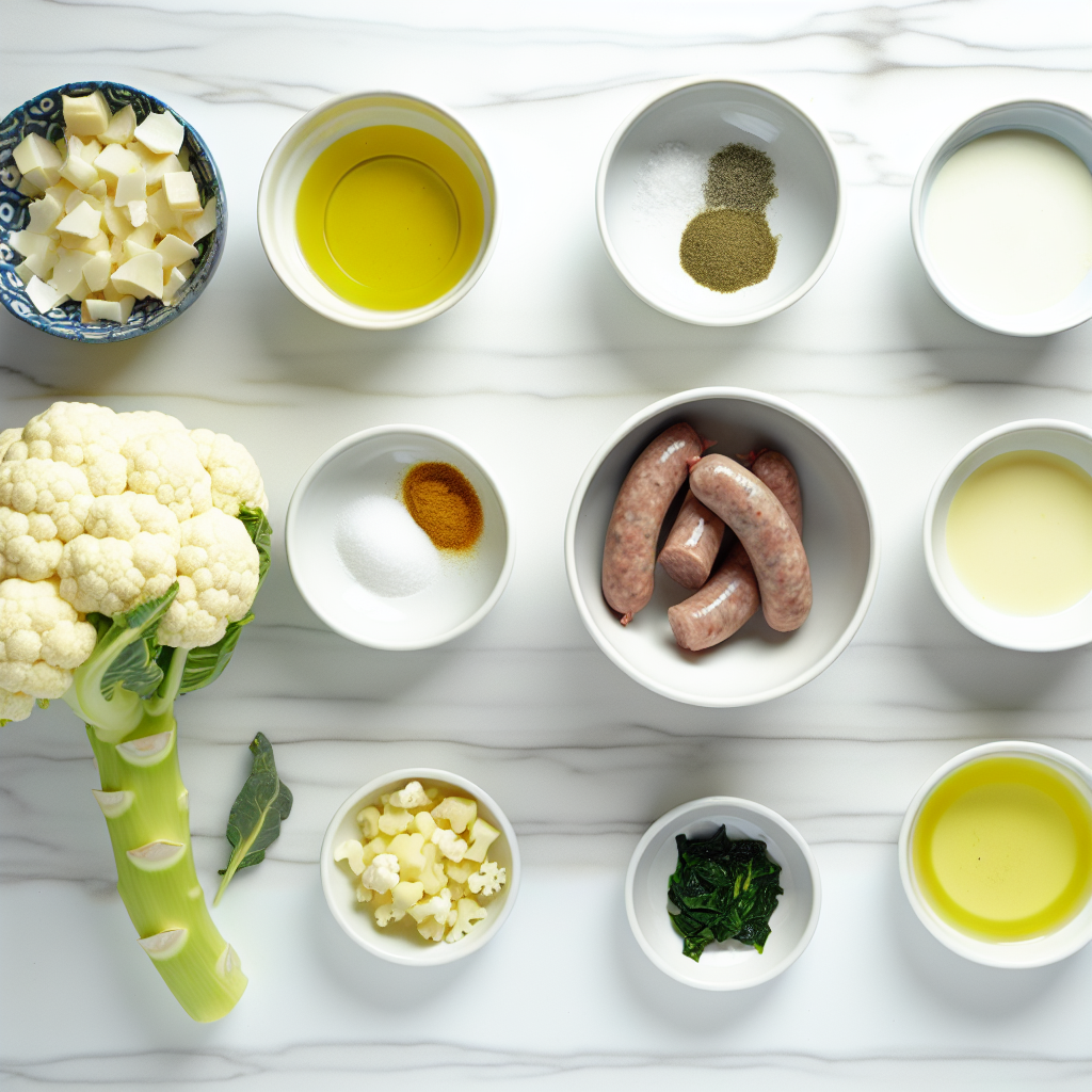 Cozy Creamy Cauliflower Sausage Soup Recipe - Recipe Image