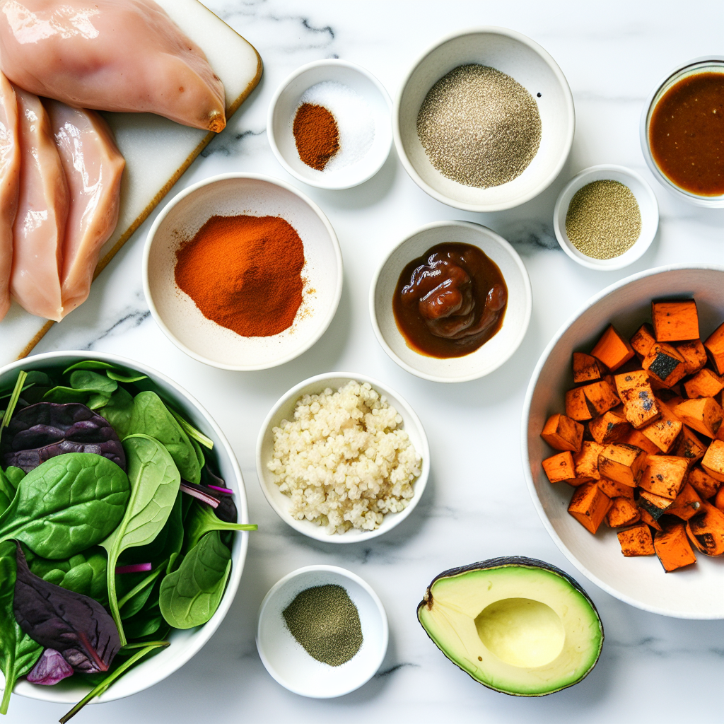 BBQ Chicken & Roasted Sweet Potato Bowl Recipe - Recipe Image