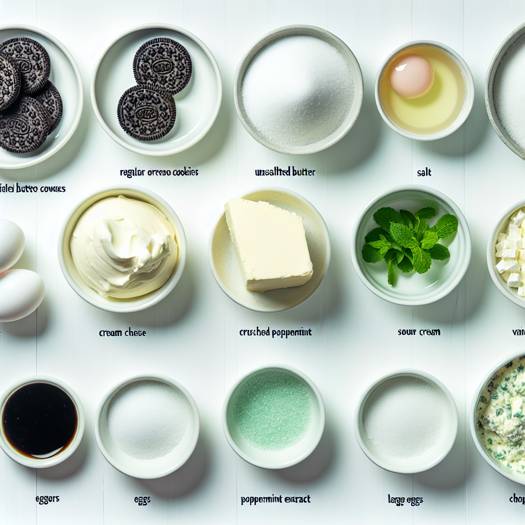 Peppermint Cheesecake with White Chocolate and Crushed Peppermints Recipe - Recipe Image