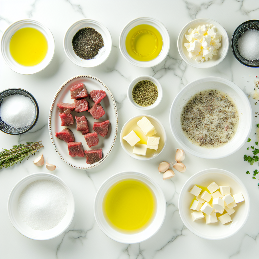 Tender Garlic Butter Steak Bites with Parmesan Sauce Recipe - Recipe Image