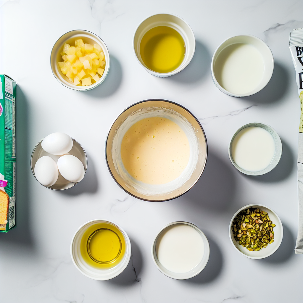 Tropical Pistachio Bliss Cake Recipe - Recipe Image