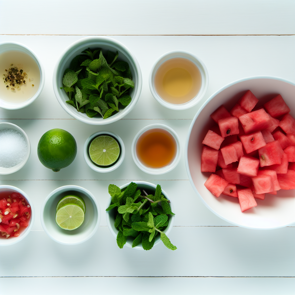 Watermelon Lime Mint Salad Recipe - Recipe Image