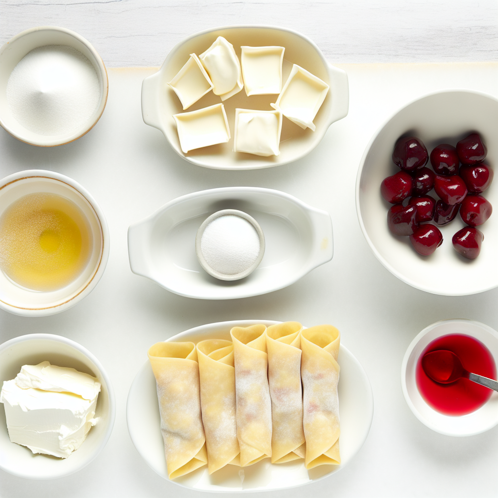 Cherry Cheesecake Egg Rolls Recipe - Recipe Image