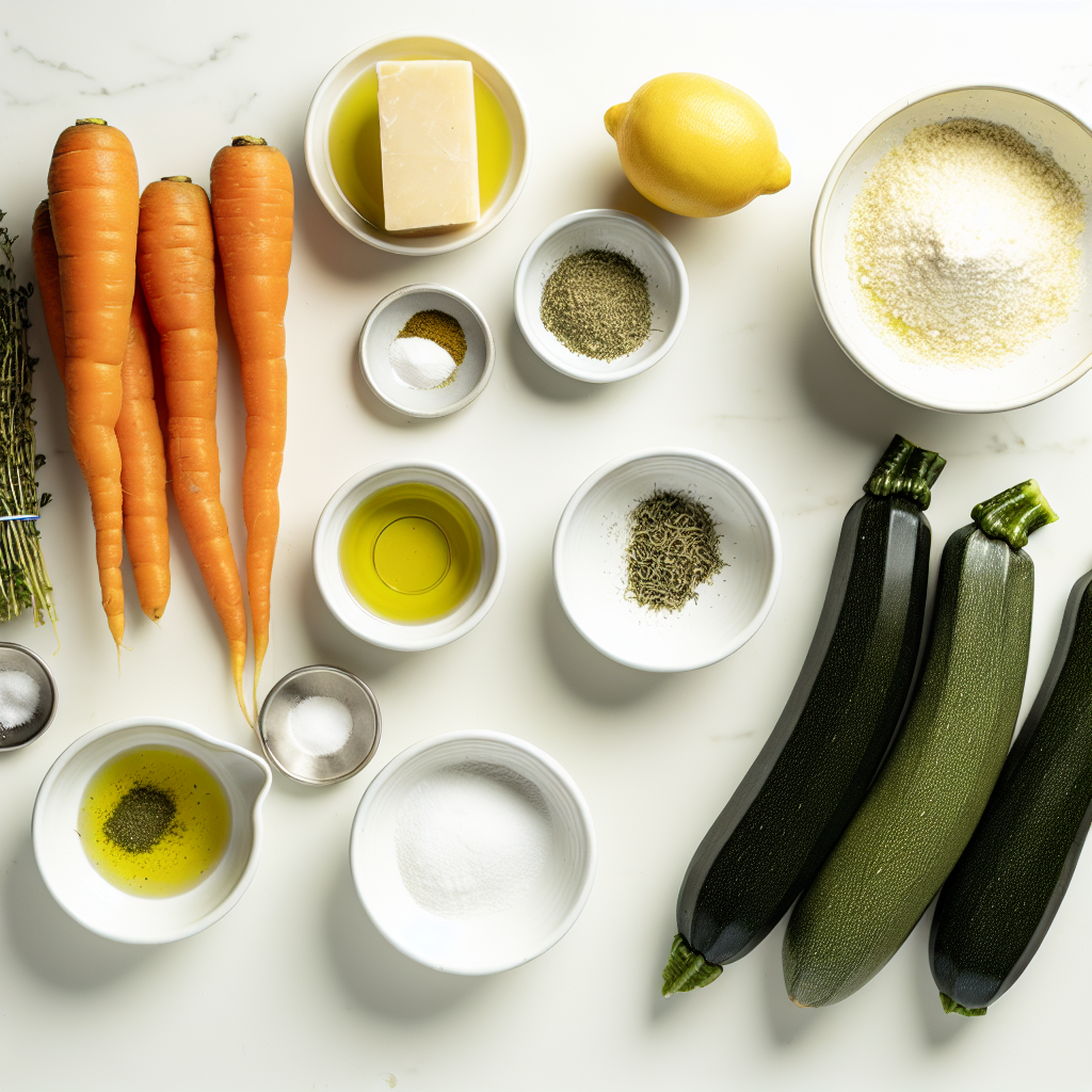 Roasted Carrots and Zucchini with Parmesan and Lemon Recipe - Recipe Image