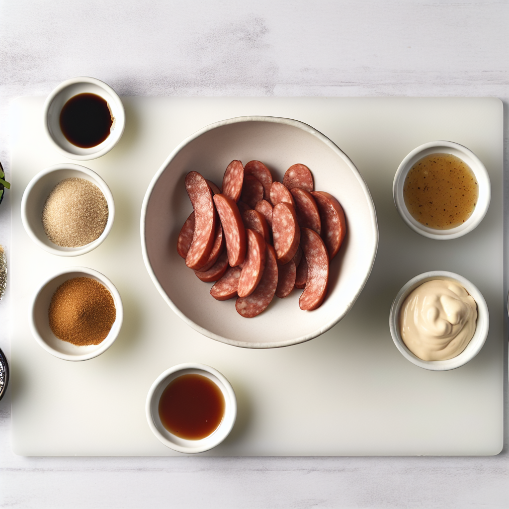 Easy Air Fryer Kielbasa with Creamy Mustard Dipping Sauce Recipe - Recipe Image