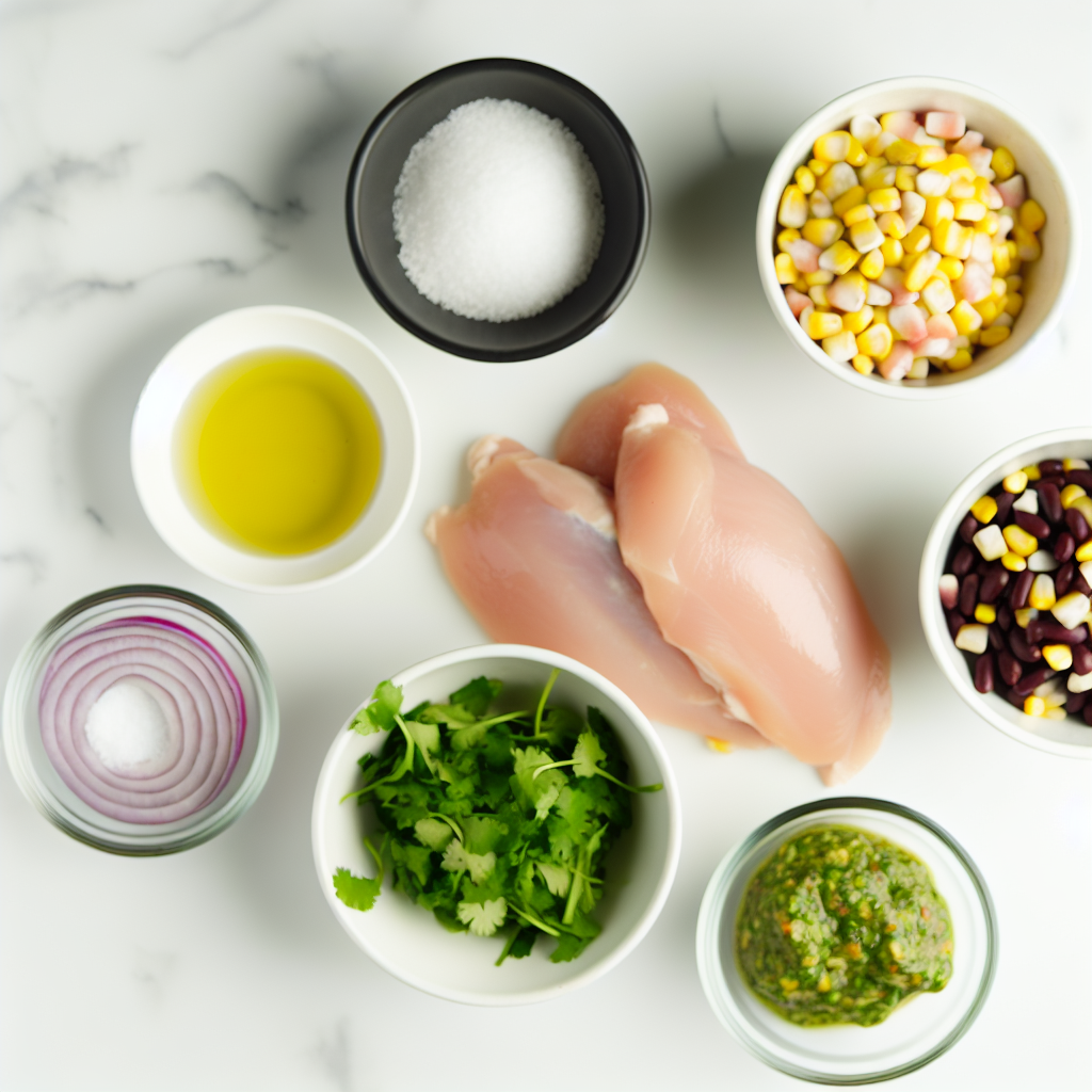 Pesto Chicken with Corn & Bean Salsa Recipe - Recipe Image