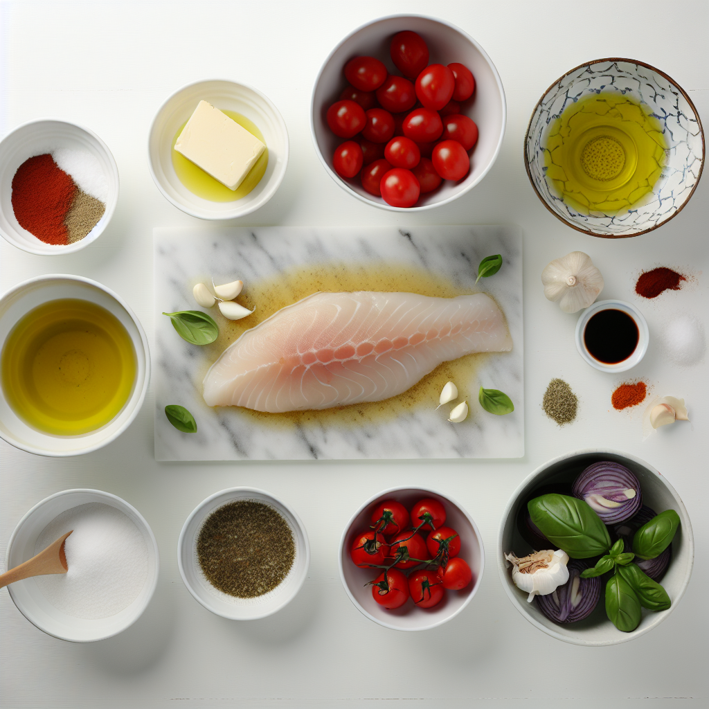 Seared Cod with Tomato Basil Sauce Recipe - Recipe Image