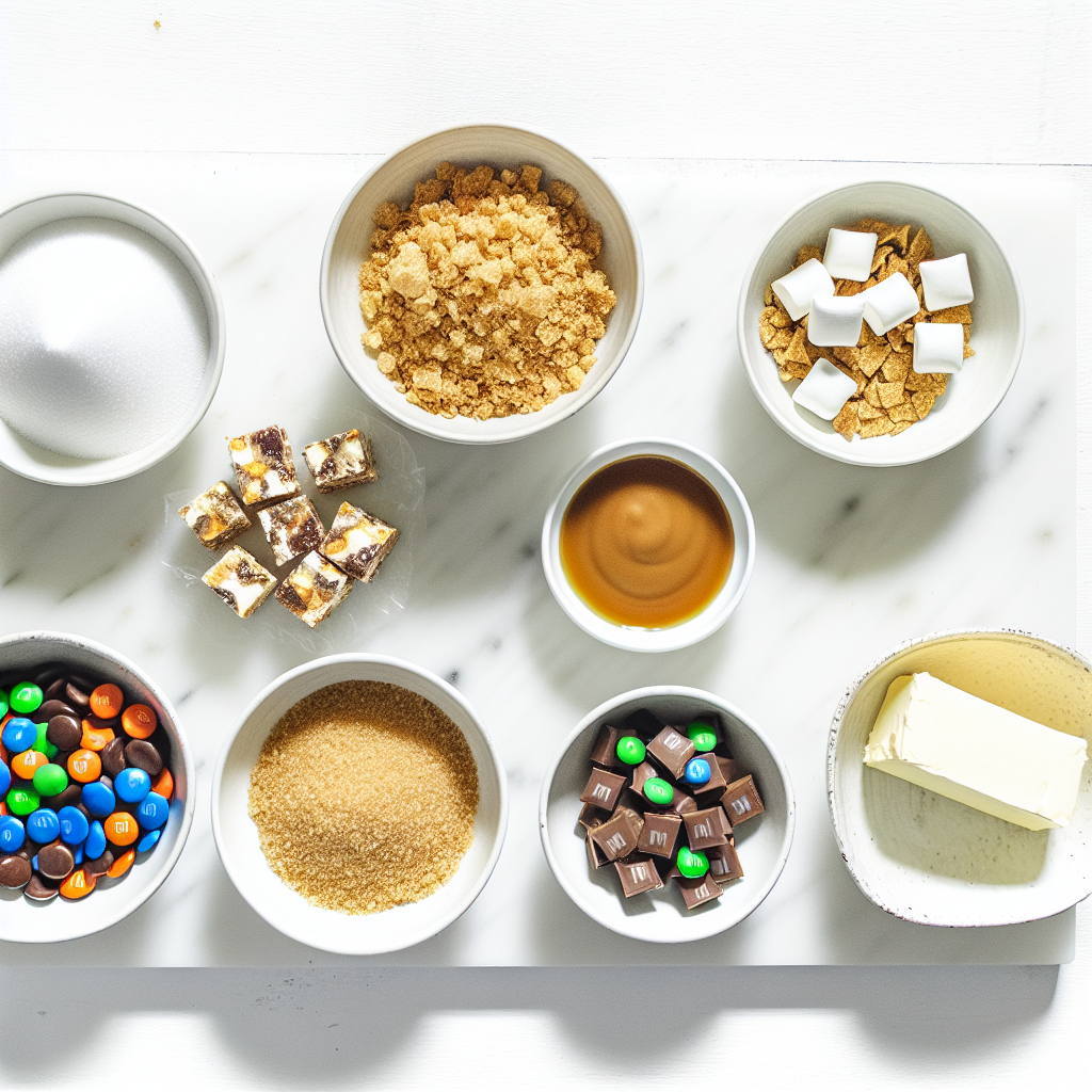 No-Bake M&M’s Caramel Cheesecake Bars Recipe - Recipe Image