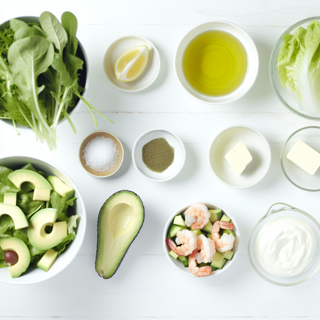 Shrimp and Avocado Salad with Creamy Herb Dressing Recipe - Recipe Image