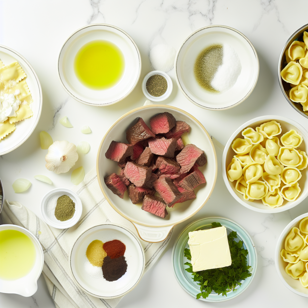 Creamy Cheesesteak Tortellini Recipe - Recipe Image