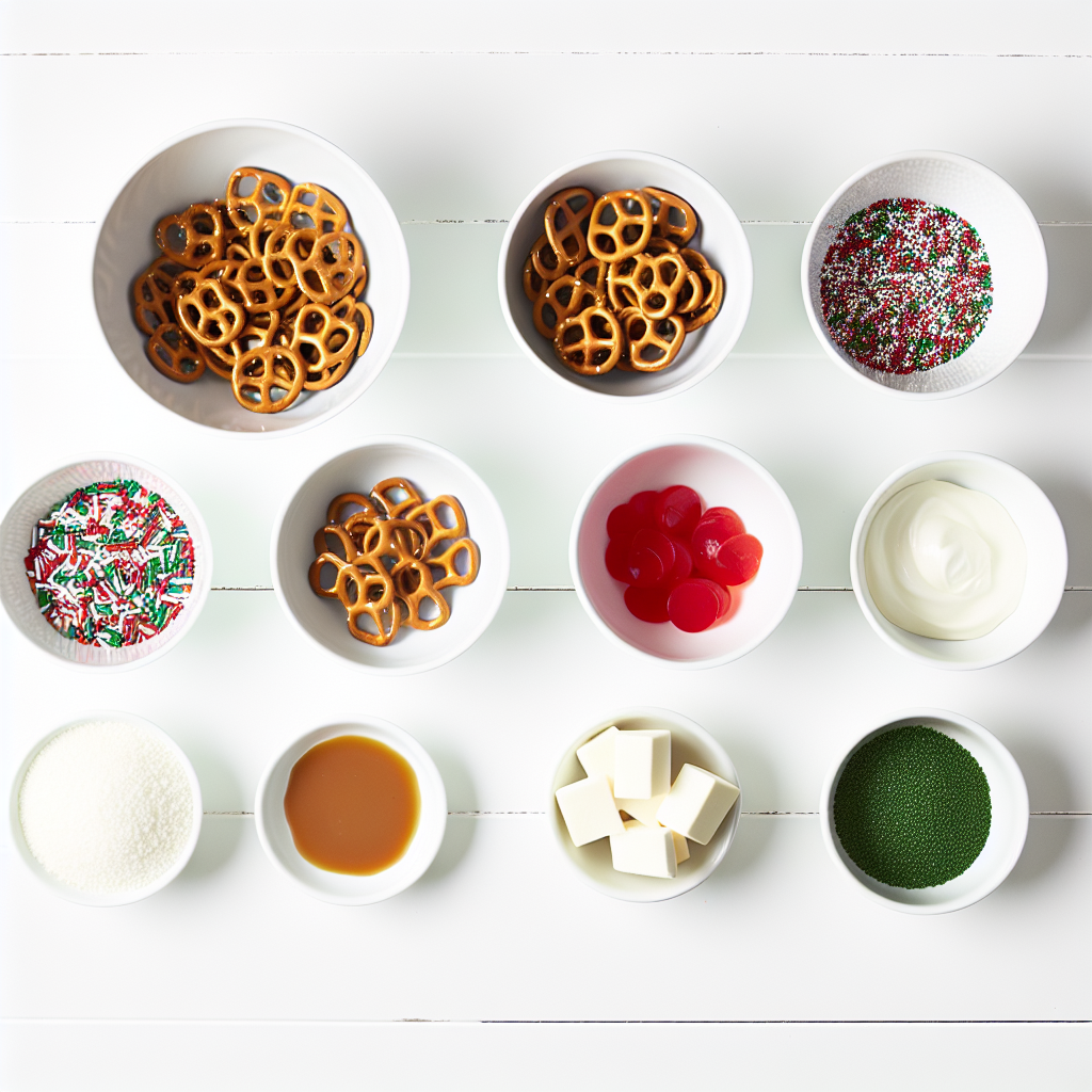 Pretzel Caramel Bites with Holiday Sprinkles Recipe - Recipe Image