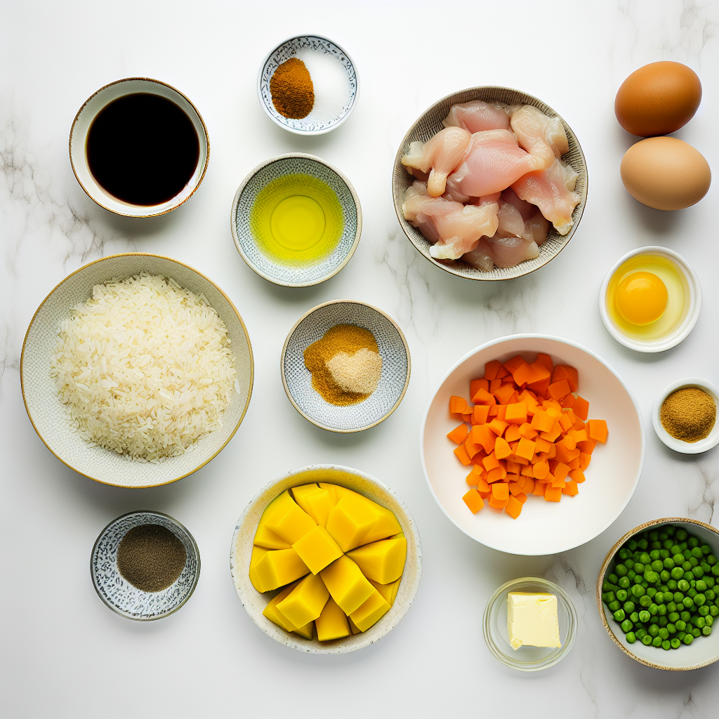 Mango Chicken Fried Rice Recipe - Recipe Image