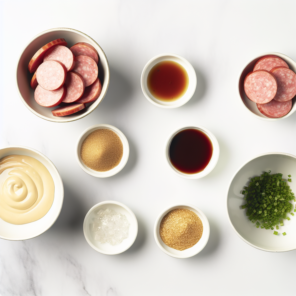 Easy Air Fryer Kielbasa with Creamy Mustard Sauce Recipe - Recipe Image