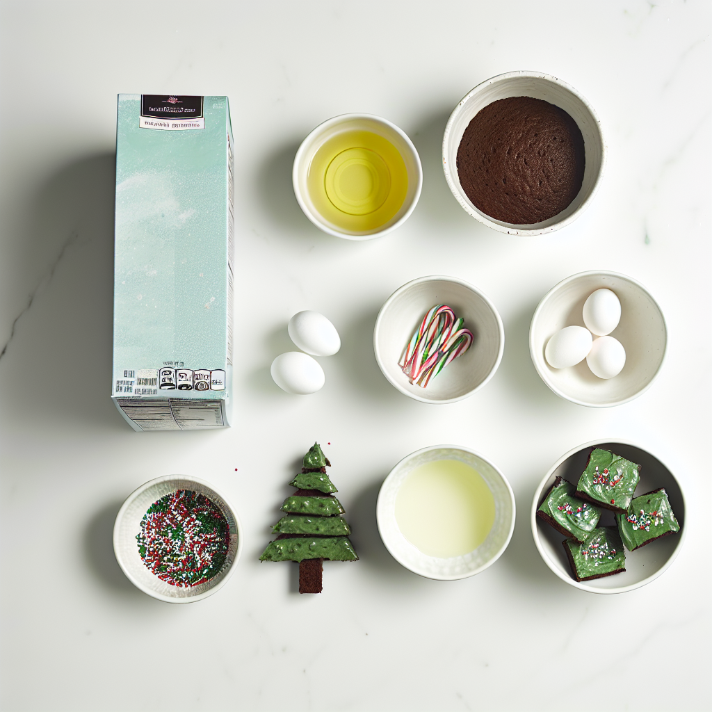 Christmas Tree Brownie Bites Recipe - Recipe Image