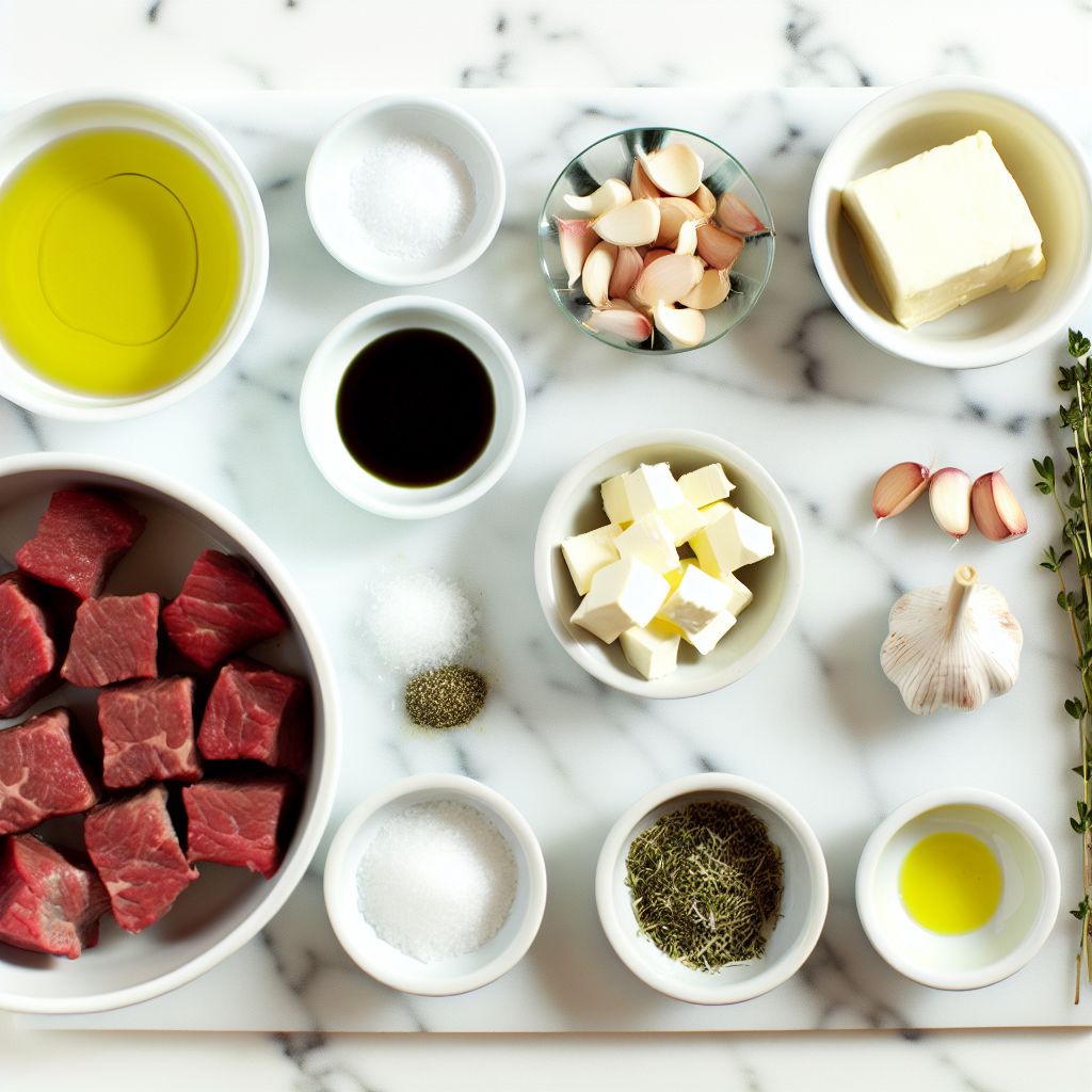 Tender Garlic Butter Steak Bites with Parmesan Sauce Recipe - Recipe Image
