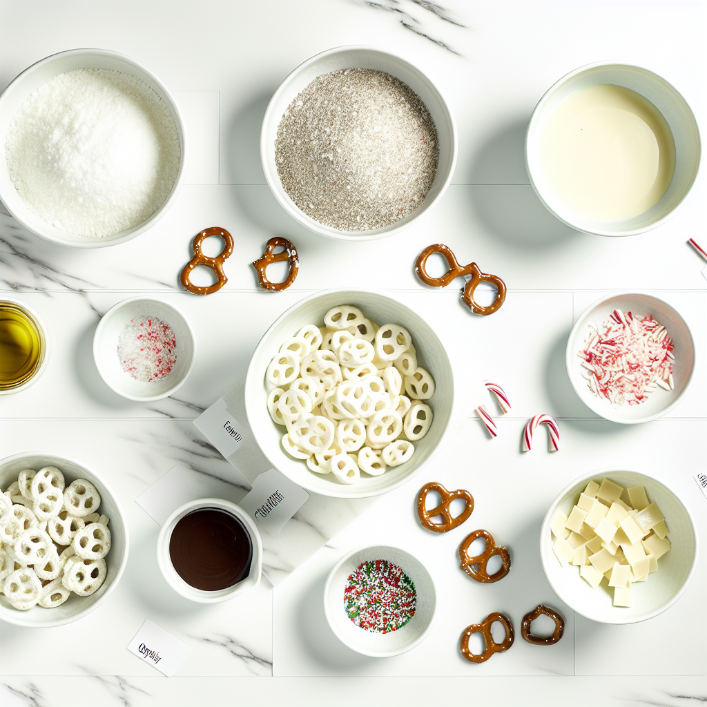 White Chocolate Peppermint Pretzels Recipe - Recipe Image
