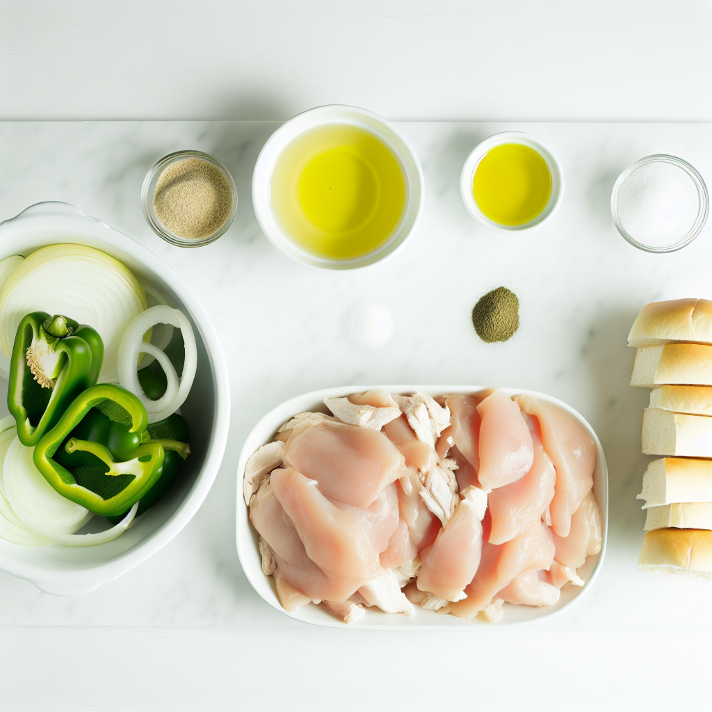 Chicken Cheesesteak Sandwiches with Bell Peppers and Melted Provolone Recipe - Recipe Image