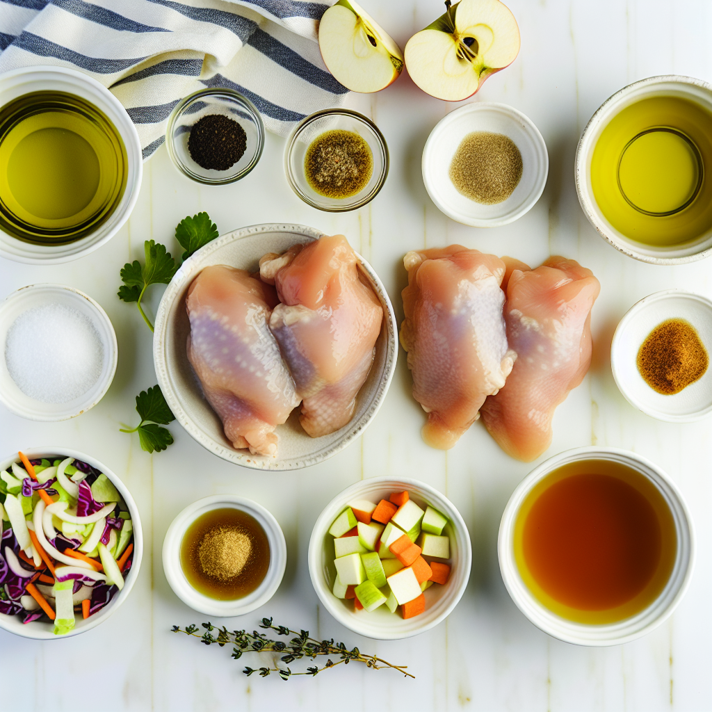 Sticky Apple Cider Chicken with Crunchy Cabbage Slaw Recipe - Recipe Image