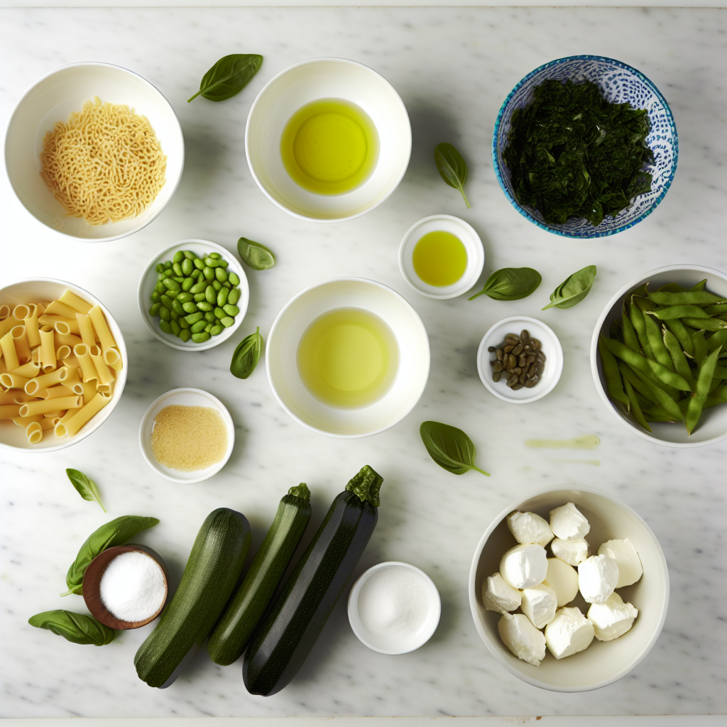 Pasta Zucchini Edamame Salad Recipe - Recipe Image