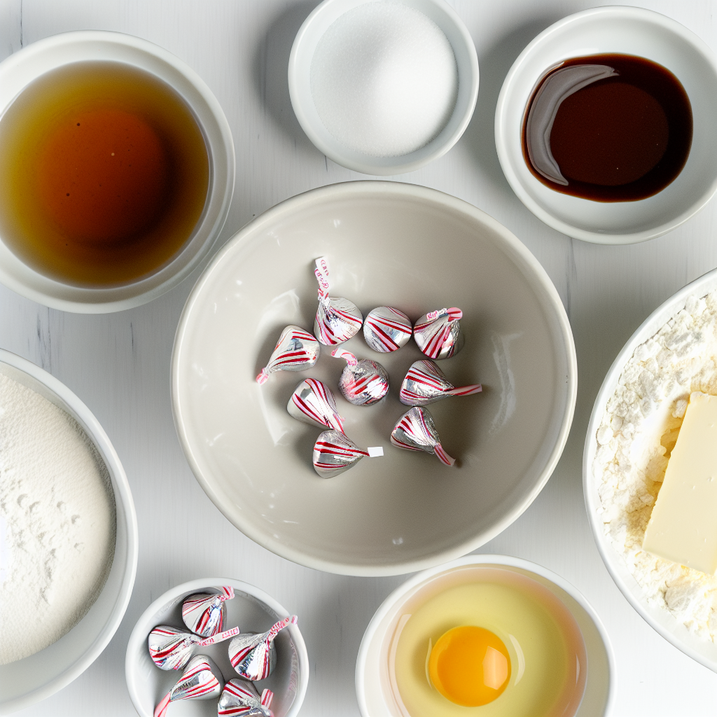 Candy Cane Kiss Cookies Recipe - Recipe Image