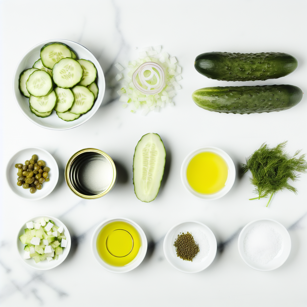 Cucumber Tinned Fish Salad Recipe - Recipe Image