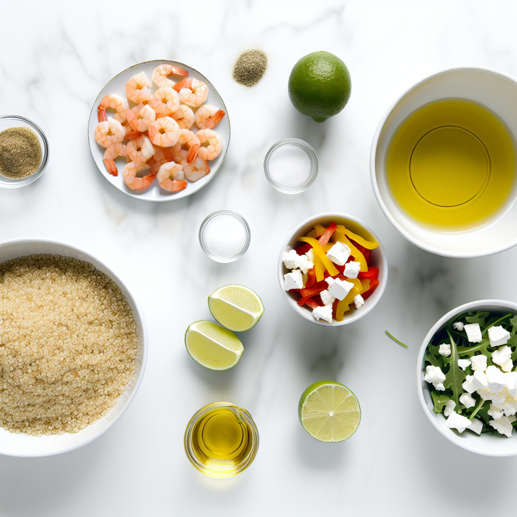 Shrimp Quinoa Salad with Lime and Feta Recipe - Recipe Image