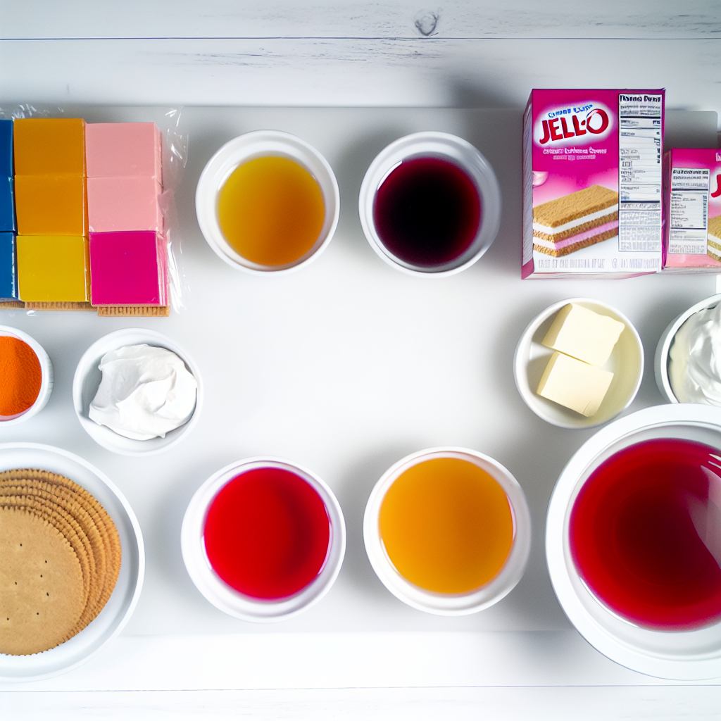 Colorful Layered Jello Pie Recipe - Recipe Image