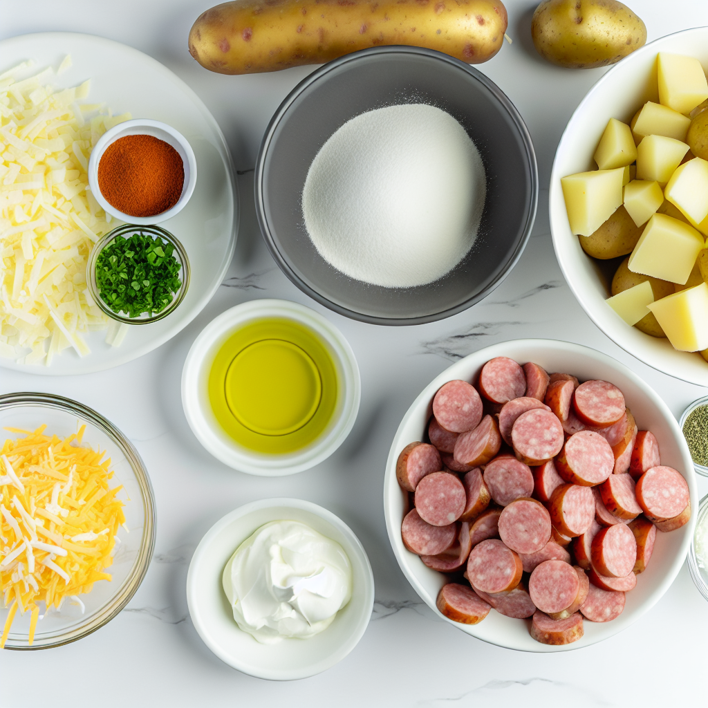 Cheesy Ranch Potatoes and Smoked Sausage Recipe - Recipe Image