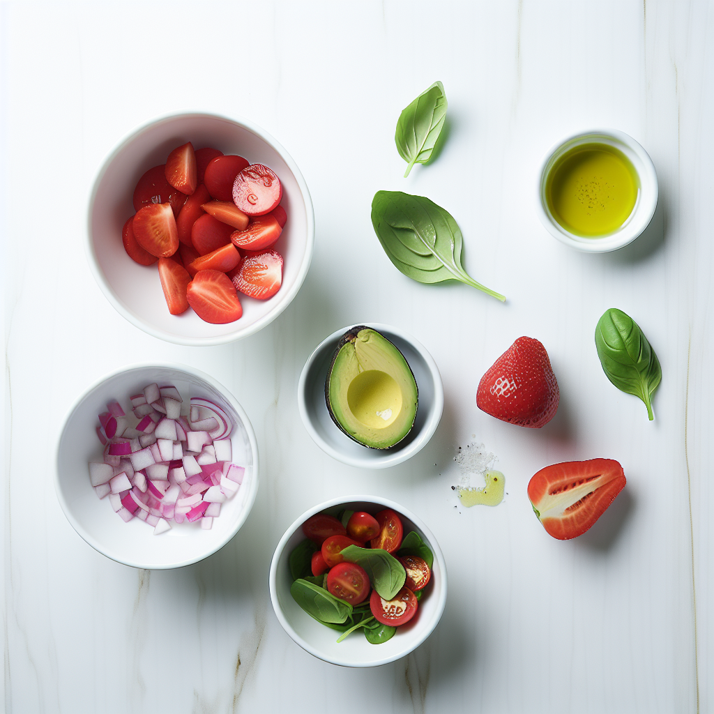 Strawberry Tomato & Avocado Salad Recipe - Recipe Image