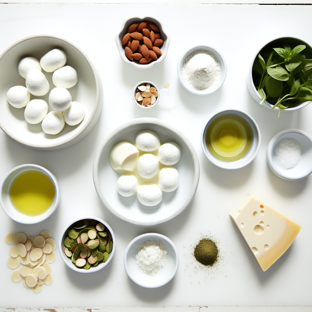 Polished Pebble Oval Cheeses with Roasted Almonds and Fresh Herbs Recipe - Recipe Image