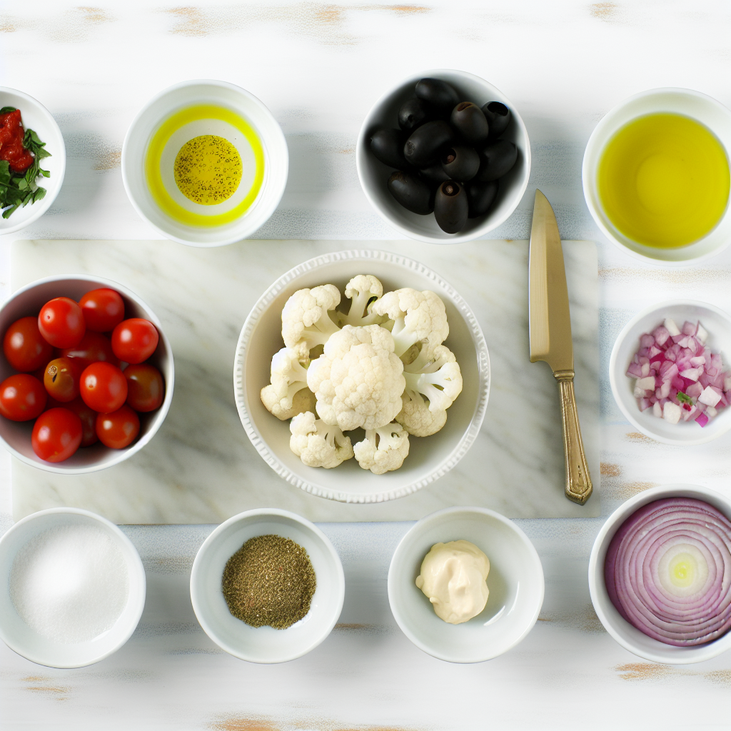 Mediterranean Marinated Cauliflower Salad Recipe - Recipe Image