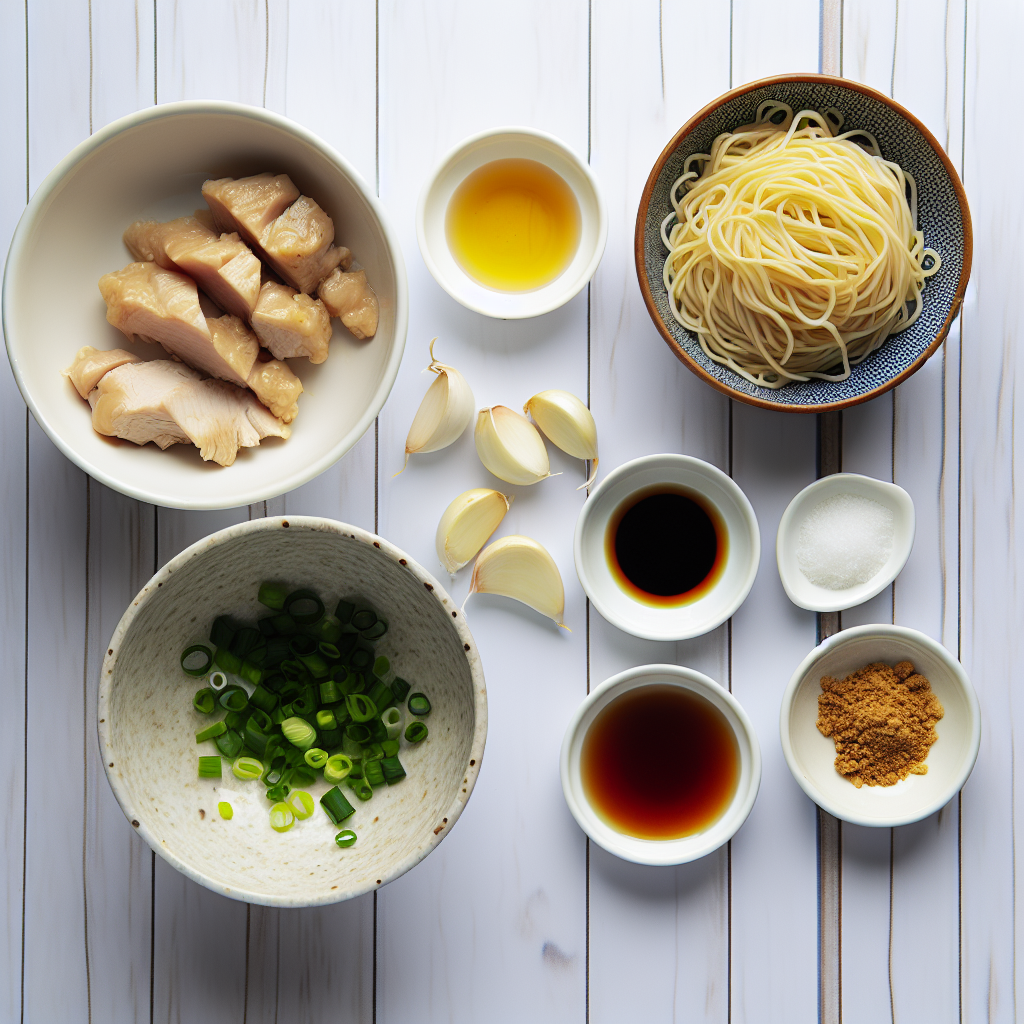 Sticky Garlic Chicken Noodles Recipe - Recipe Image