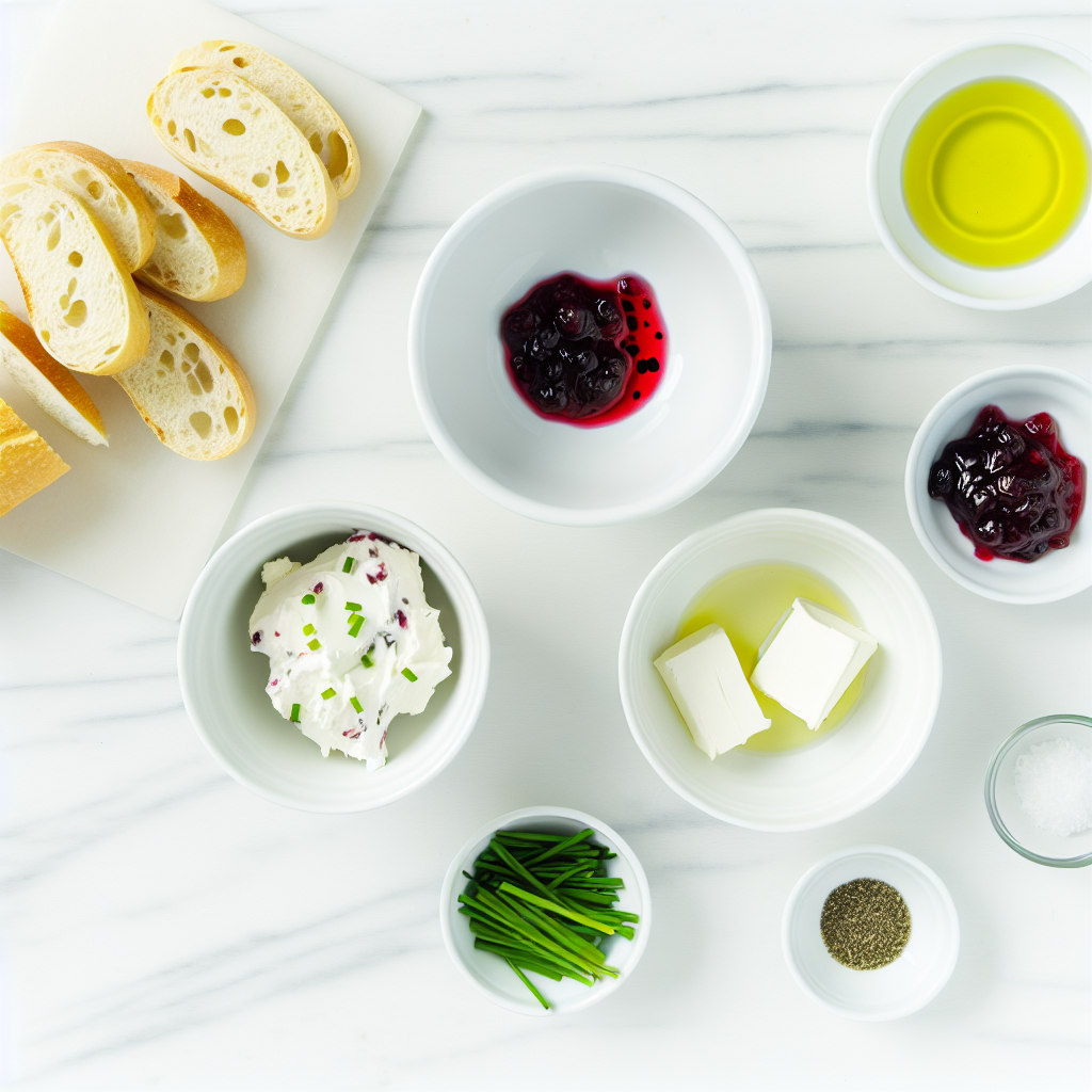 Festive Cranberry Pepper Jelly Cream Cheese Bruschetta Recipe - Recipe Image