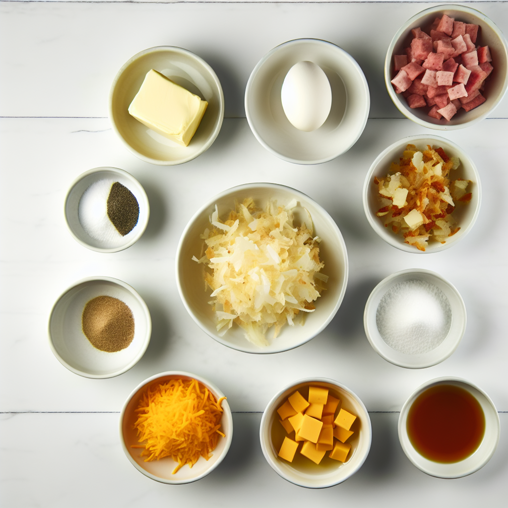 Loaded Breakfast Hash with Sausage, Ham, and Cheddar Recipe - Recipe Image