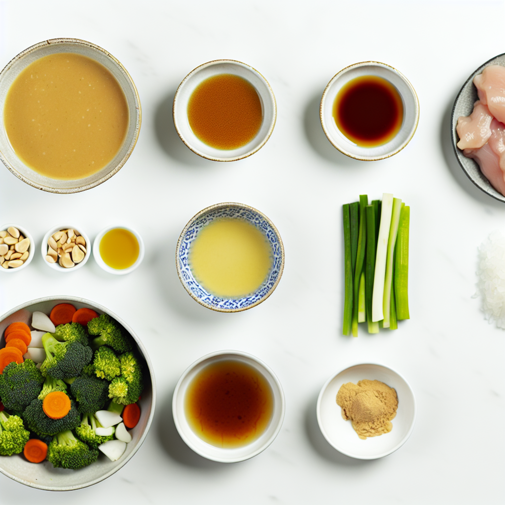Creamy Peanut Butter Chicken with Vegetables and Rice Recipe - Recipe Image