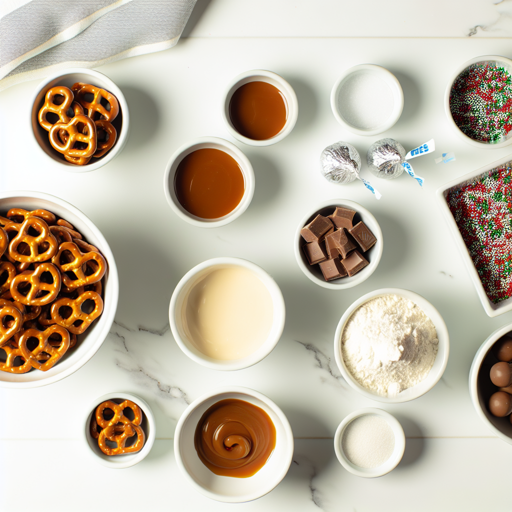 Christmas Caramel Pretzel Bites Recipe - Recipe Image