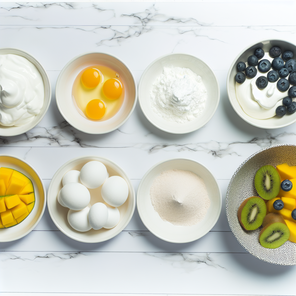 Mango, Kiwi, and Blueberry Pavlova with Whipped Cream Recipe - Recipe Image