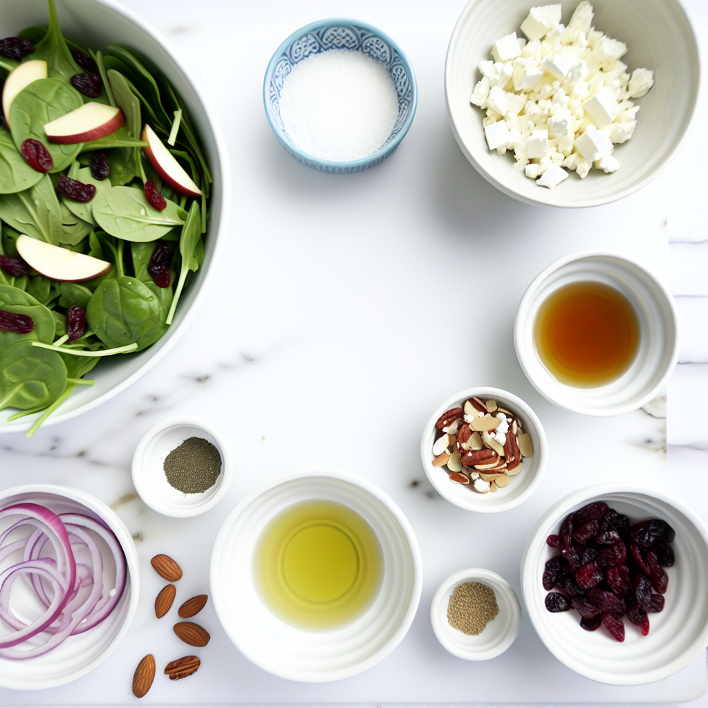 Delicious Christmas Cranberry Spinach Salad Recipe - Recipe Image