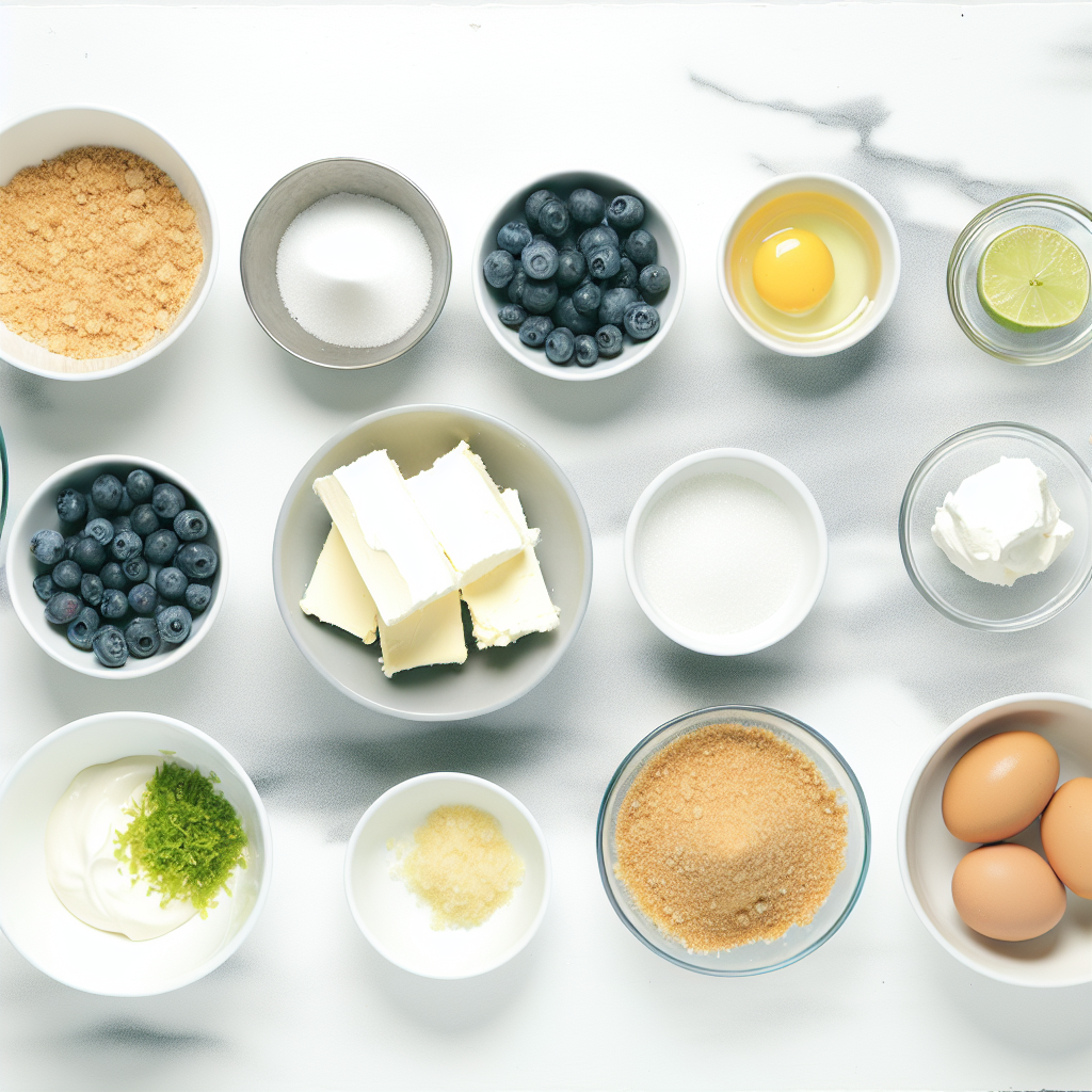 Blueberry Lime Cheesecake Cupcakes – Fresh, Creamy & Zesty Mini Desserts Recipe - Recipe Image