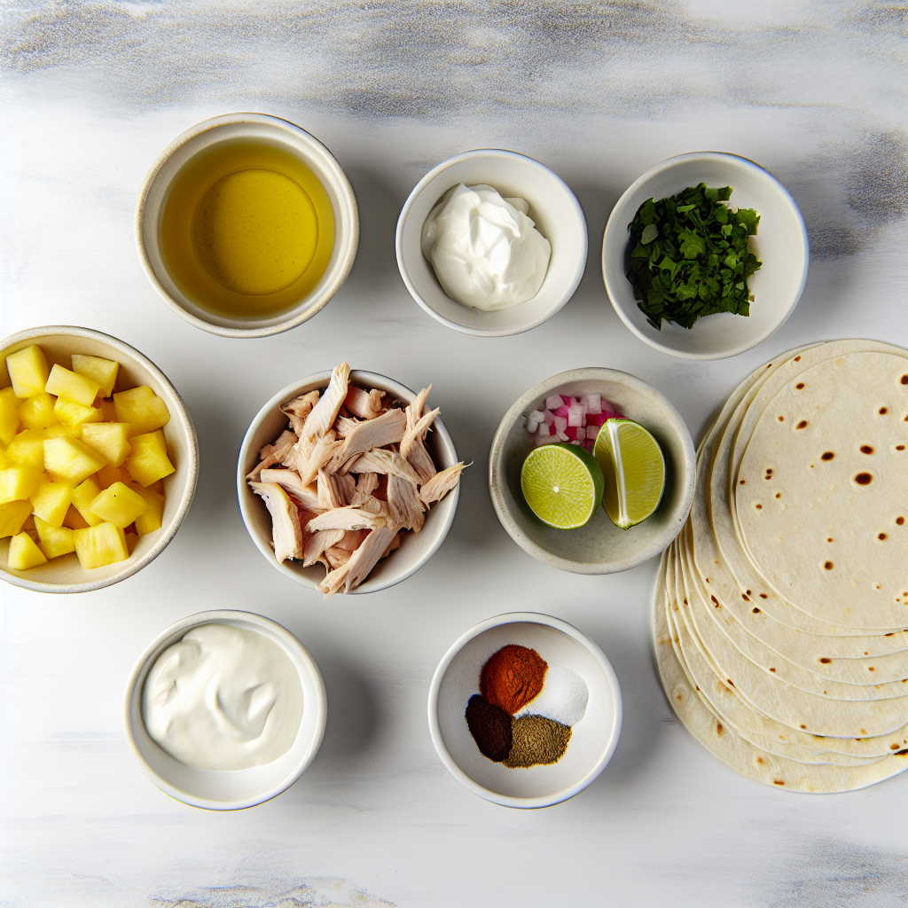 One Pan Chicken and Pineapple Tacos Recipe - Recipe Image