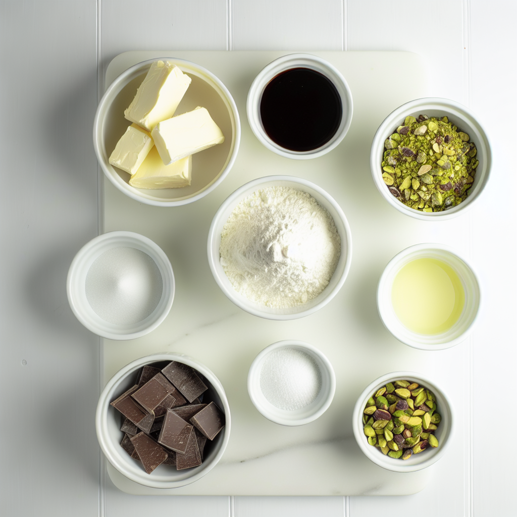 Chocolate Dipped Pistachio Shortbread Cookies Recipe - Recipe Image