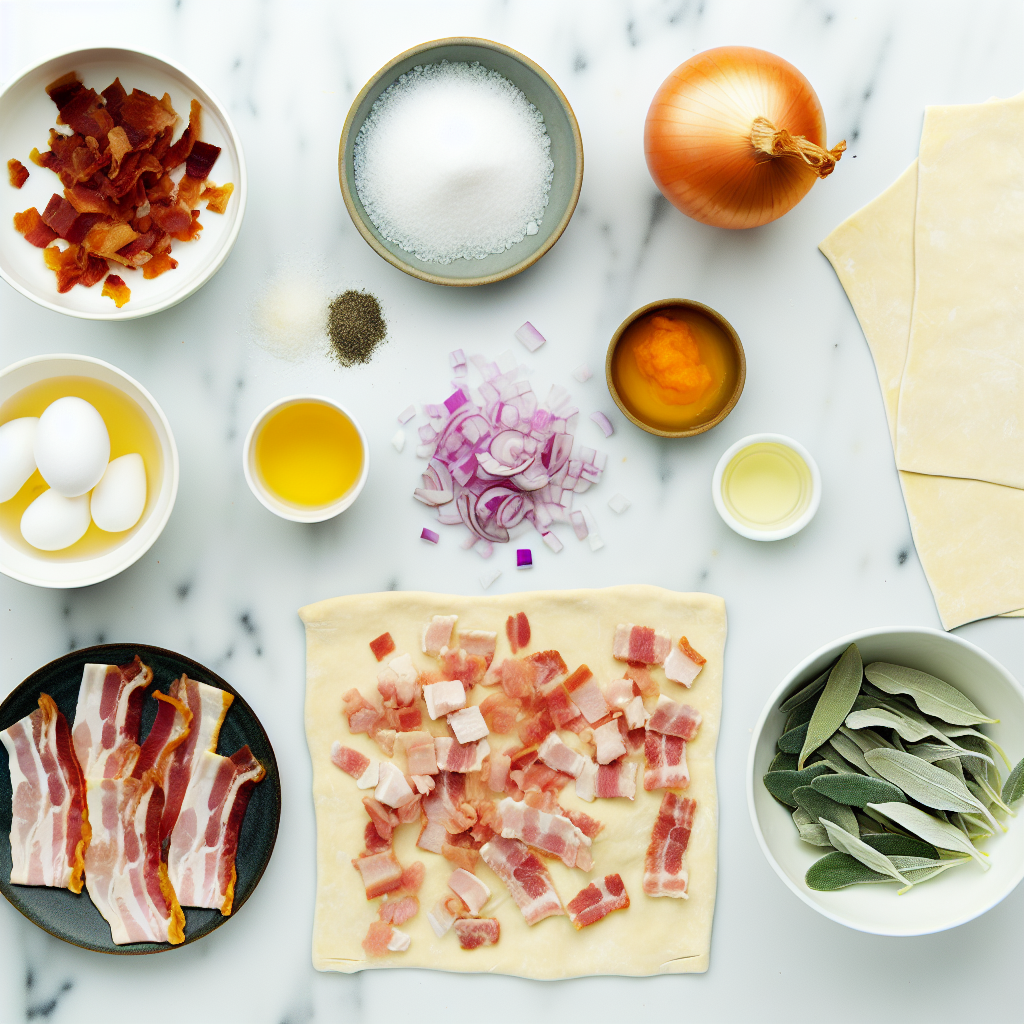 Savory Bacon, Sage & Pumpkin Puff Pastry Pizza Recipe - Recipe Image