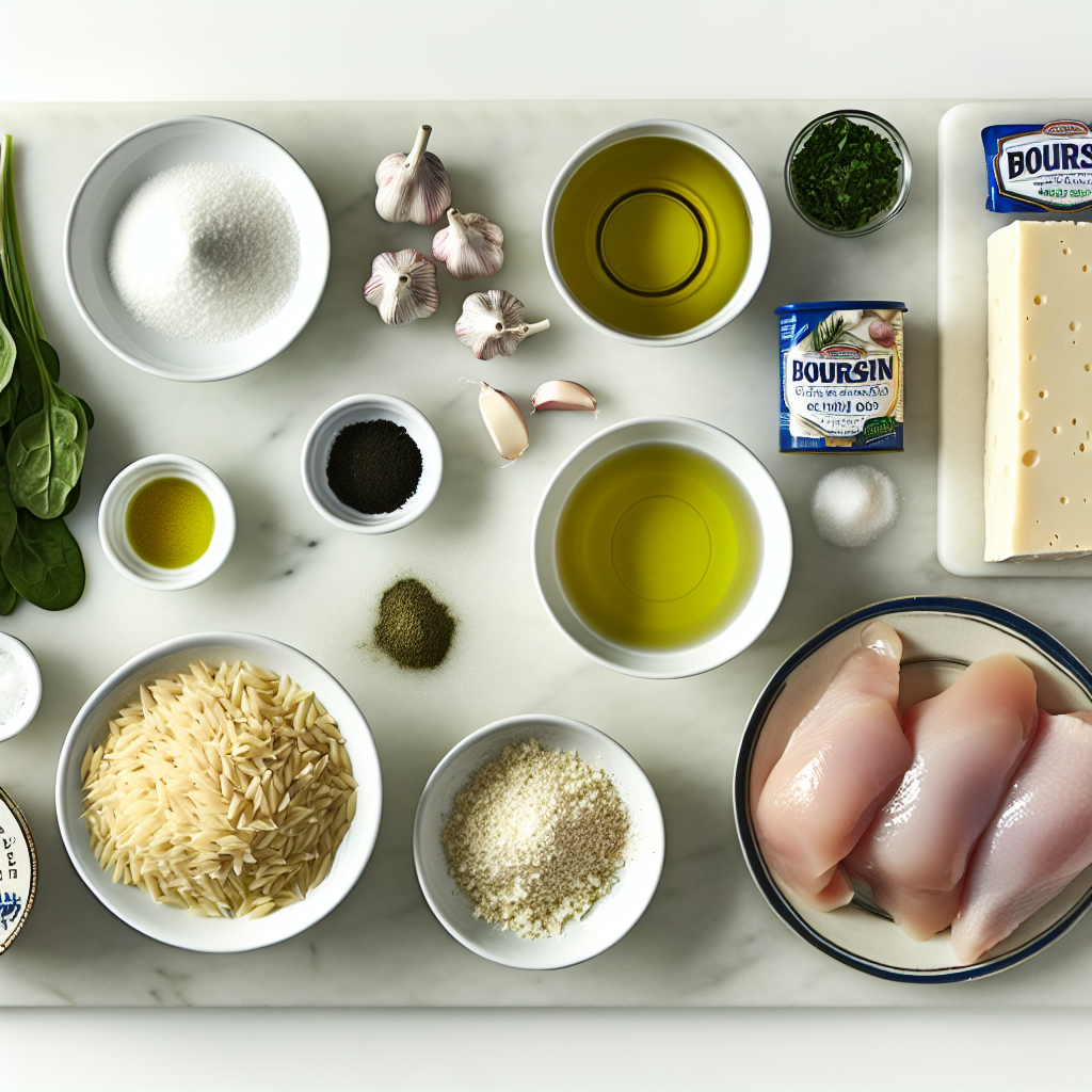 Boursin Orzo with Chicken Recipe - Recipe Image