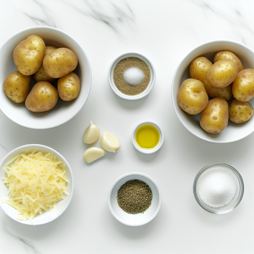 Cheesy Garlic Parmesan Roasted Potatoes Recipe - Recipe Image