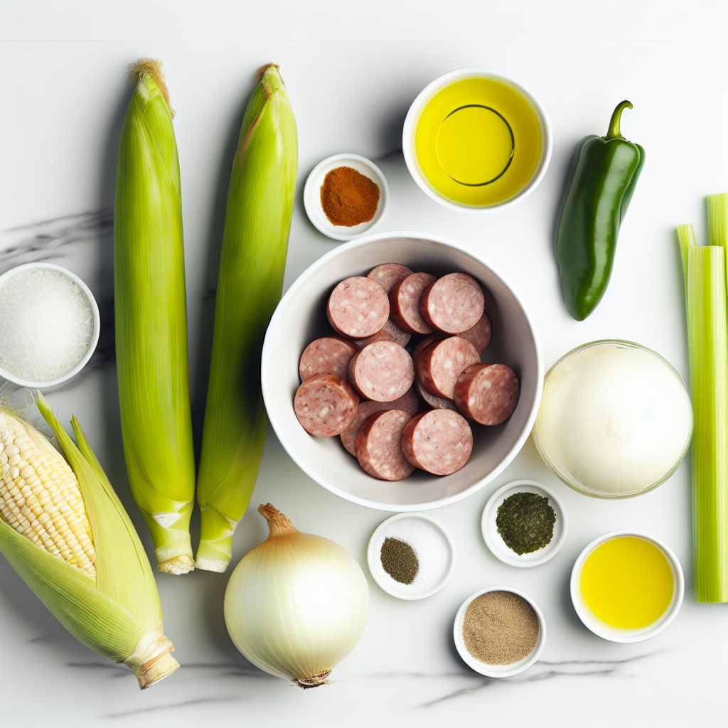 Maque Choux With Sausage Corn Recipe - Recipe Image