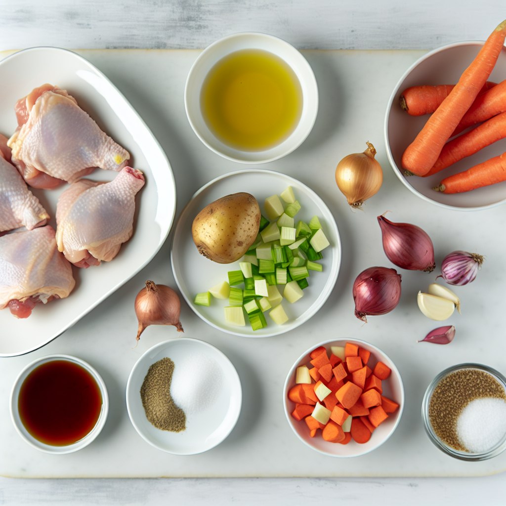 Crispy Roasted Chicken Thighs with Vegetables Recipe - Recipe Image