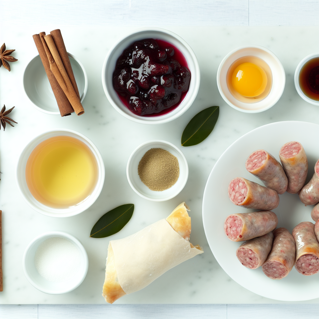 Savory Sausage Roll Wreath with Cranberry-Infused Flavors Recipe - Recipe Image