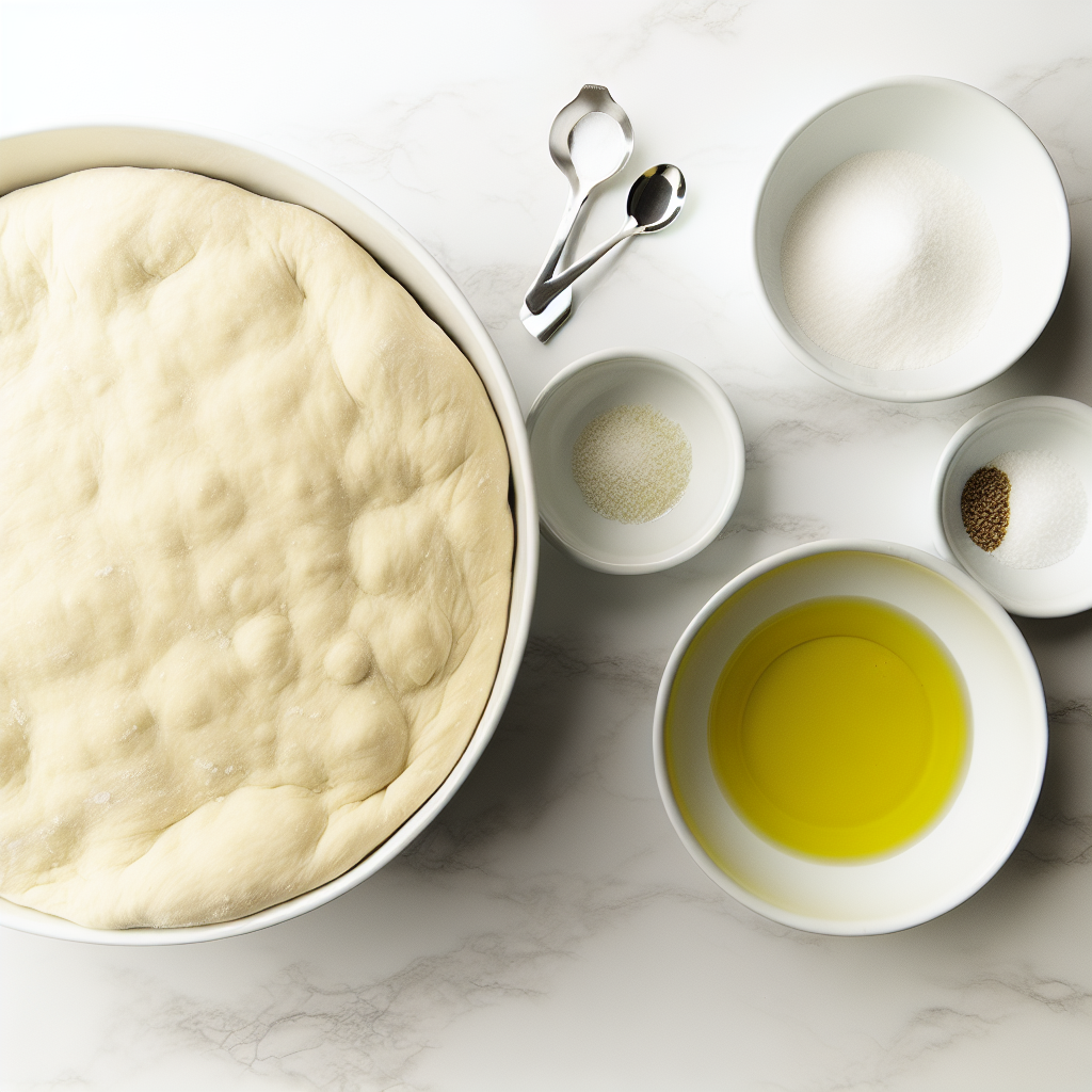 Pizza Dough Focaccia Bread with Olive Oil and Sea Salt Recipe - Recipe Image